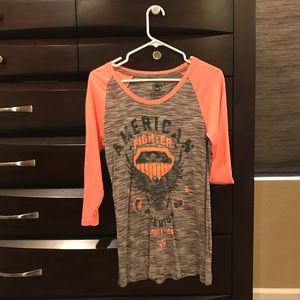 American fighter 3/4 sleeve tee, size large